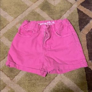 Pink jean shorts